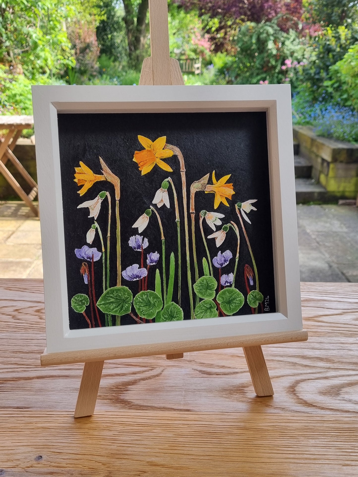 Cyclamen, Snowdrop, Daffodil